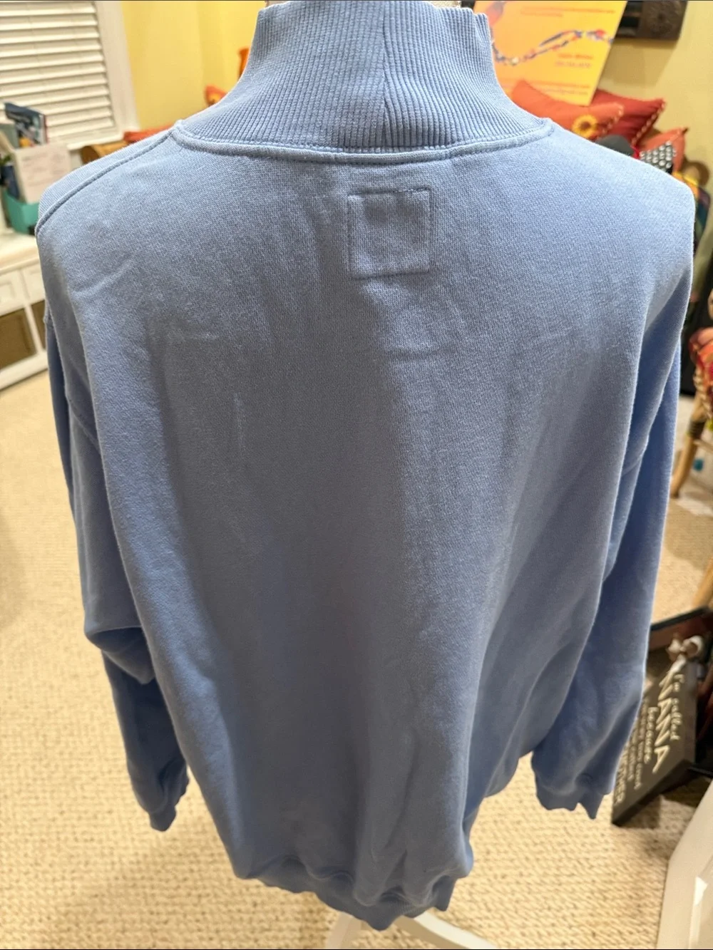 Aerie Women’s Light Blue Mock Neck Sweatshirt - Picture 2 of 3